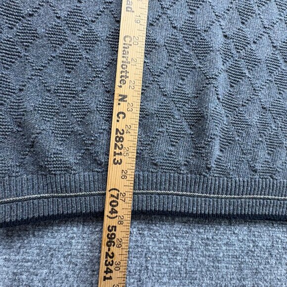 VTG Bill Blass Sweater Mens Grey L Embroidered Golf Bag V-Neck Pullover Knit USA - Picture 9 of 12